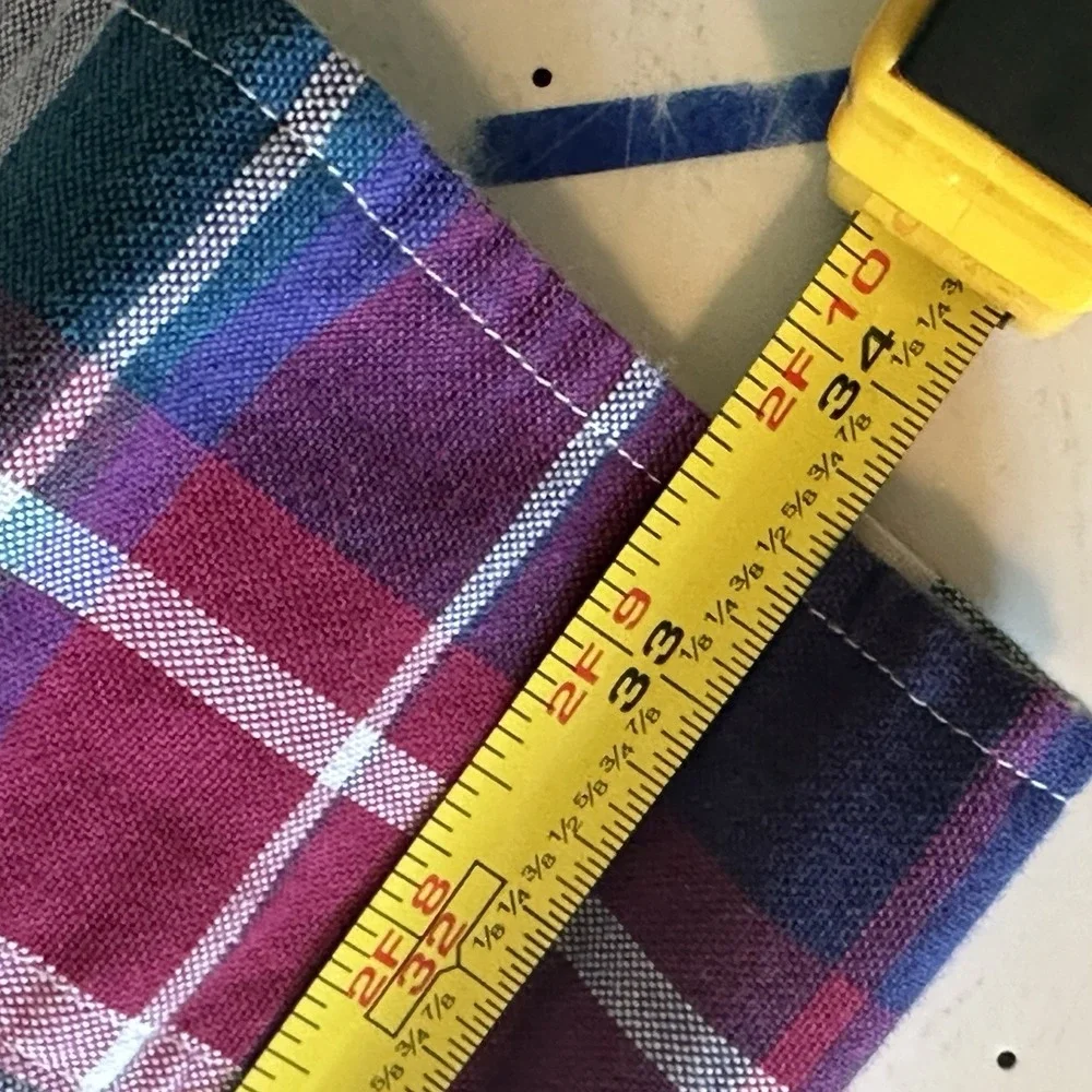 J.Crew Shirt Slim Fit Plaid BG421 Large Red Blue Cotton Button Down Excellent